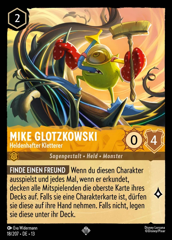 Mike Glotzkowski - Heldenhafter Kletterer — Disney Lorcana Charakter card from Attack of the Vine!