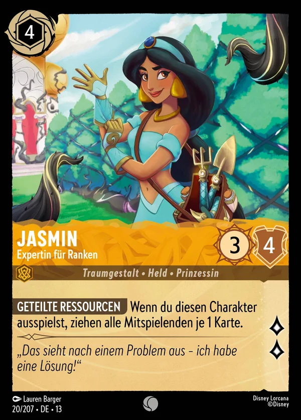 Jasmin - Expertin für Ranken — Disney Lorcana Charakter card from Attack of the Vine!