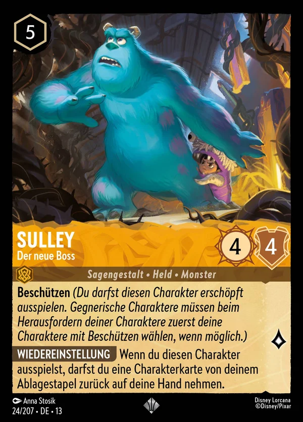 Sulley - Der neue Boss — Disney Lorcana Charakter card from Attack of the Vine!