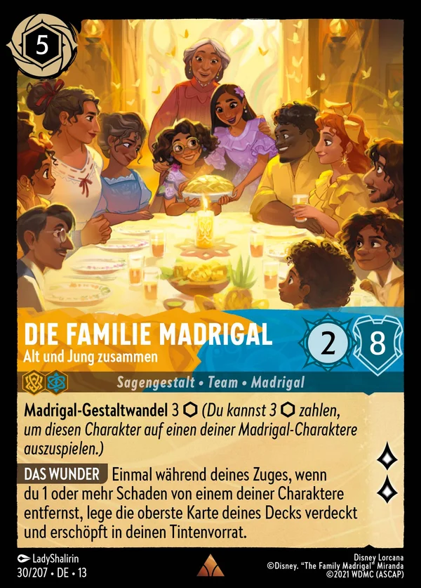 Die Familie Madrigal - Alt und Jung zusammen — Disney Lorcana Charakter card from Attack of the Vine!