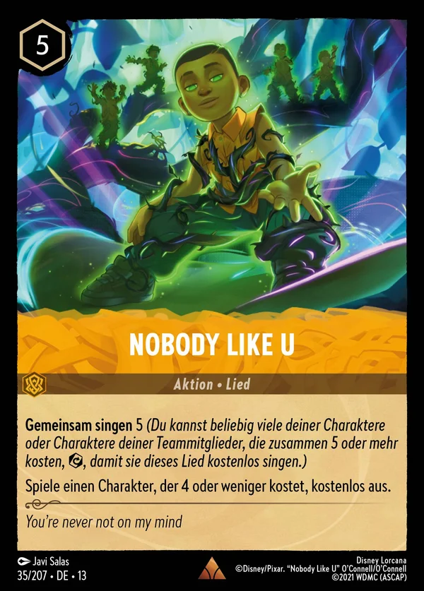 Nobody Like U — Disney Lorcana Aktion card from Attack of the Vine!