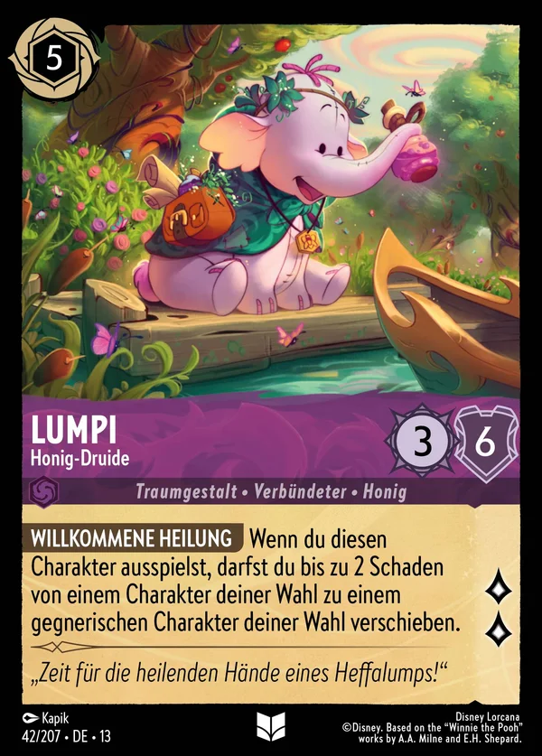 Lumpi - Honig-Druide — Disney Lorcana Charakter card from Attack of the Vine!