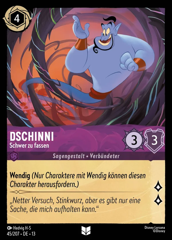 Dschinni - Schwer zu fassen — Disney Lorcana Charakter card from Attack of the Vine!