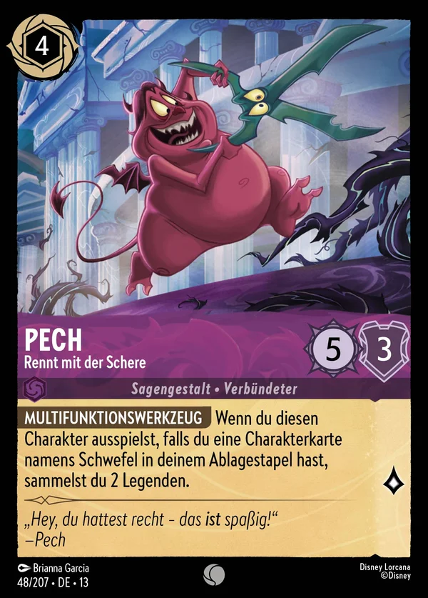 Pech - Rennt mit der Schere — Disney Lorcana Charakter card from Attack of the Vine!