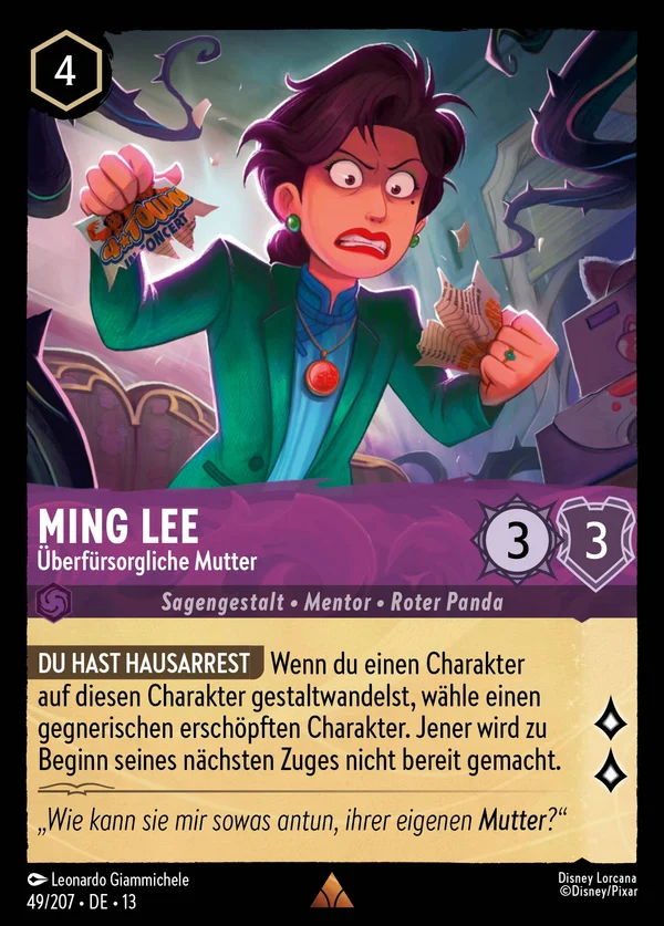 Ming Lee - Überfürsorgliche Mutter — Disney Lorcana Charakter card from Attack of the Vine!