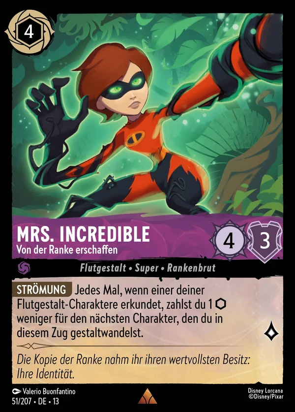Mrs. Incredible - Von der Ranke erschaffen — Disney Lorcana Charakter card from Attack of the Vine!