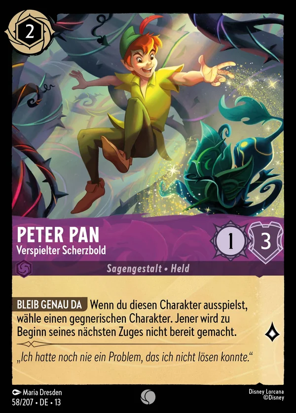 Peter Pan - Verspielter Scherzbold — Disney Lorcana Charakter card from Attack of the Vine!