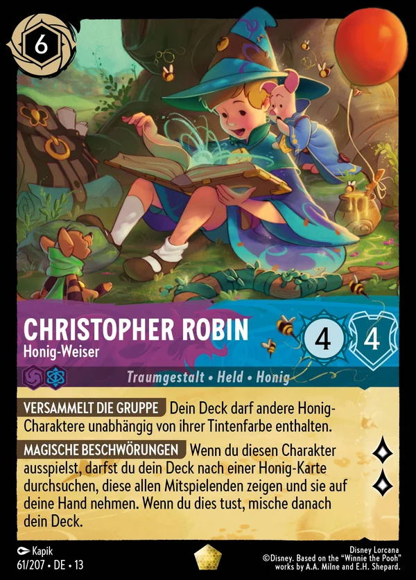 Christopher Robin - Honig-Weiser — Disney Lorcana Charakter card from Attack of the Vine!
