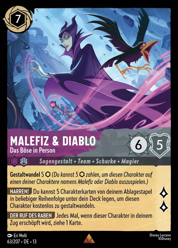Malefiz & Diablo - Das Böse in Person — Disney Lorcana Charakter card from Attack of the Vine!