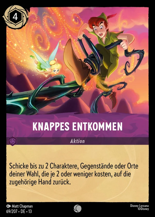 Knappes Entkommen — Disney Lorcana Aktion card from Attack of the Vine!