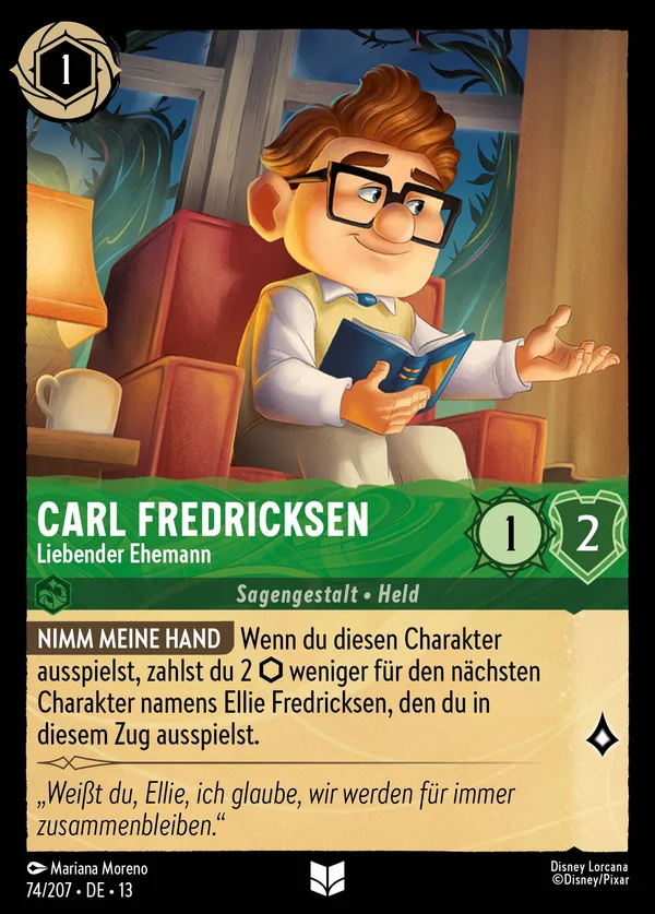 Carl Fredricksen - Liebender Ehemann — Disney Lorcana Charakter card from Attack of the Vine!