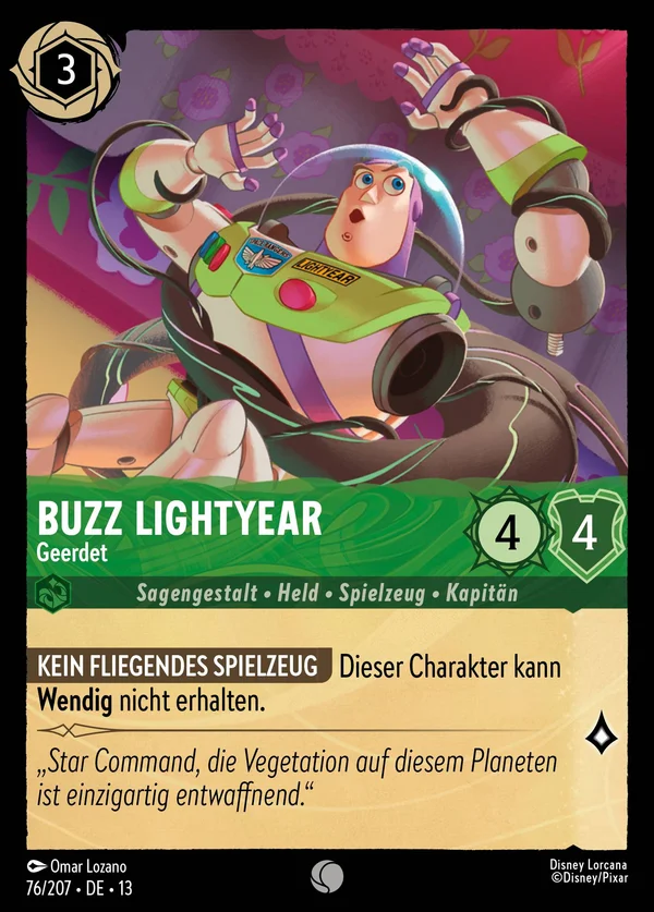 Buzz Lightyear - Geerdet — Disney Lorcana Charakter card from Attack of the Vine!