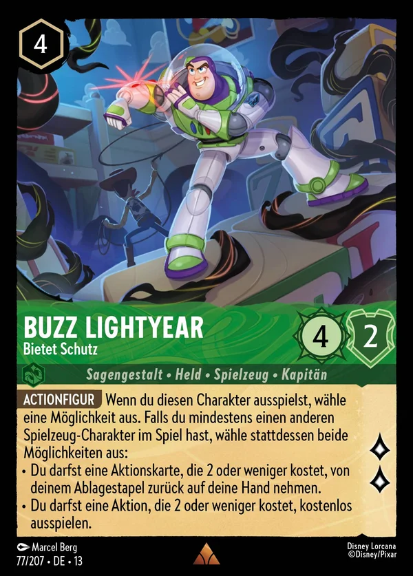Buzz Lightyear - Bietet Schutz — Disney Lorcana Charakter card from Attack of the Vine!