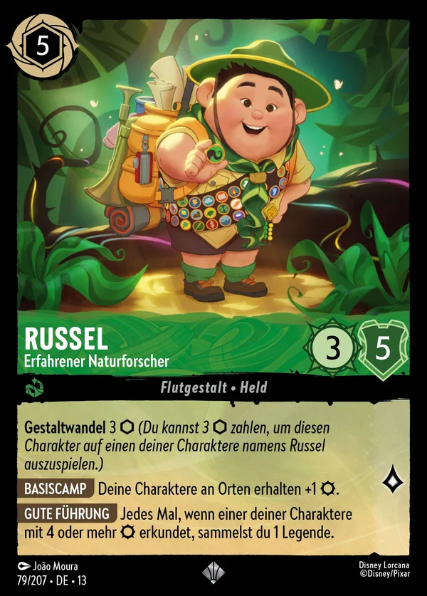 Russel - Erfahrener Naturforscher — Disney Lorcana Charakter card from Attack of the Vine!
