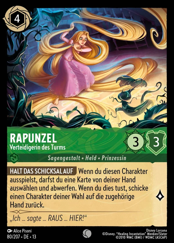 Rapunzel - Verteidigerin des Turms — Disney Lorcana Charakter card from Attack of the Vine!
