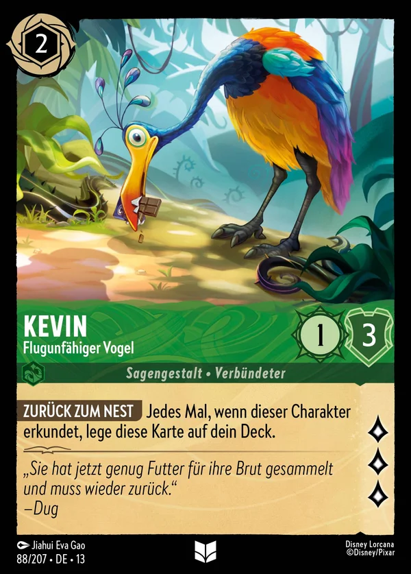 Kevin - Flugunfähiger Vogel — Disney Lorcana Charakter card from Attack of the Vine!
