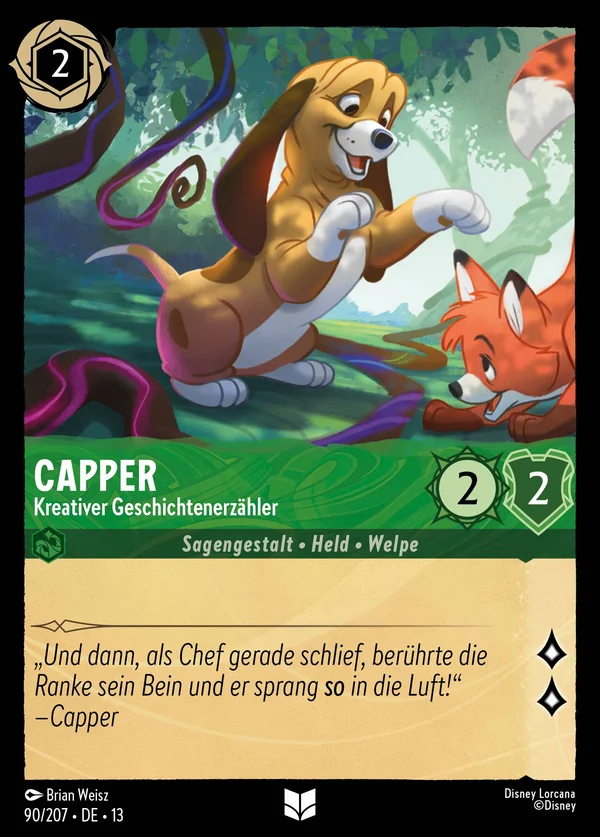 Capper - Kreativer Geschichtenerzähler — Disney Lorcana Charakter card from Attack of the Vine!