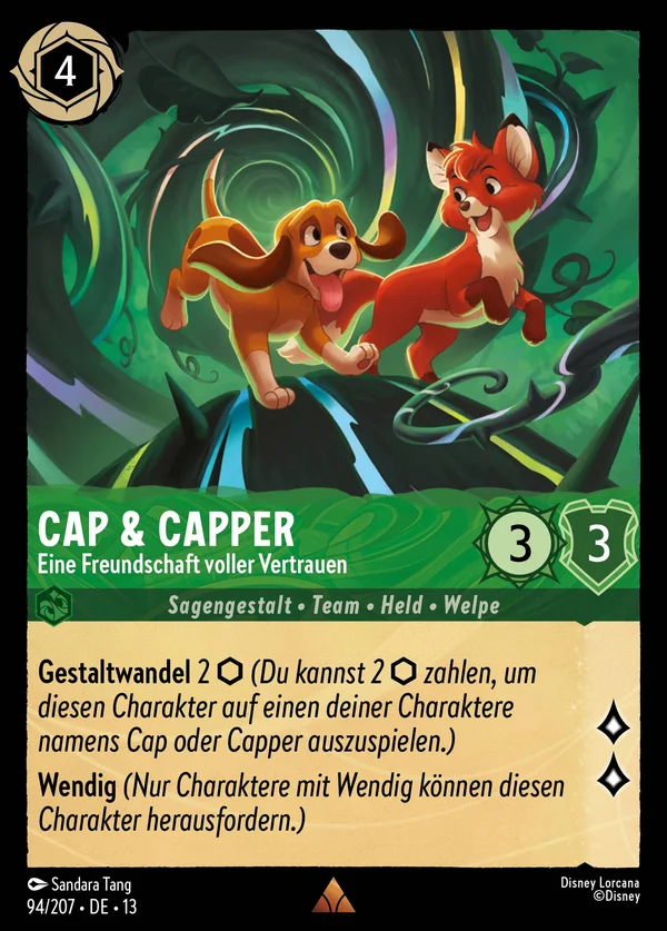 Cap & Capper - Eine Freundschaft voller Vertrauen — Disney Lorcana Charakter card from Attack of the Vine!