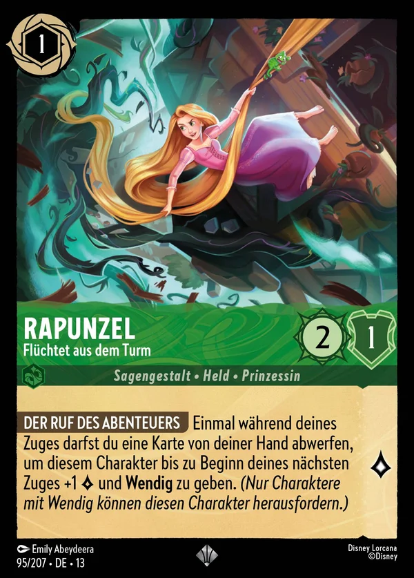 Rapunzel - Flüchtet aus dem Turm — Disney Lorcana Charakter card from Attack of the Vine!