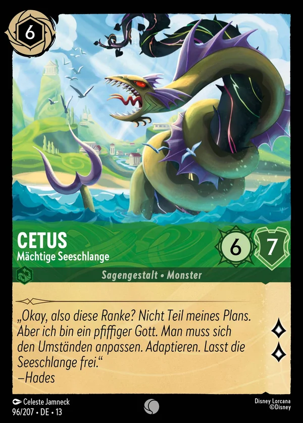 Cetus - Mächtige Seeschlange — Disney Lorcana Charakter card from Attack of the Vine!