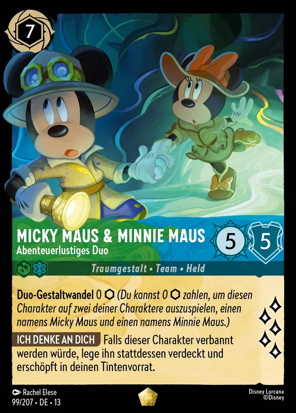 Micky Maus & Minnie Maus - Abenteuerlustiges Duo — Disney Lorcana Charakter card from Attack of the Vine!