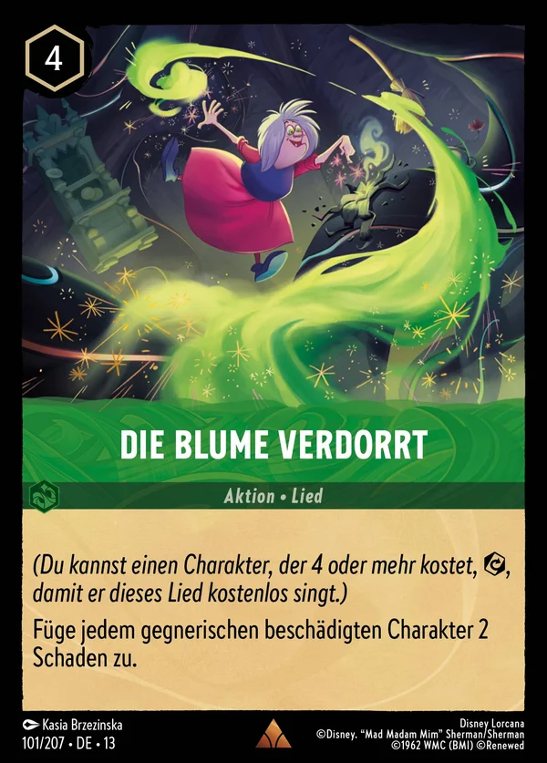 Die Blume verdorrt — Disney Lorcana Aktion card from Attack of the Vine!