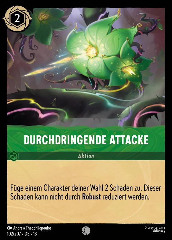 Durchdringende Attacke — Disney Lorcana Aktion card from Attack of the Vine!