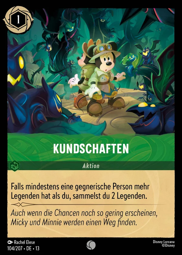 Kundschaften — Disney Lorcana Aktion card from Attack of the Vine!