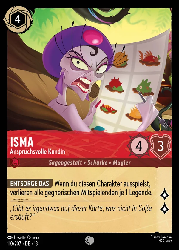 Isma - Anspruchsvolle Kundin — Disney Lorcana Charakter card from Attack of the Vine!