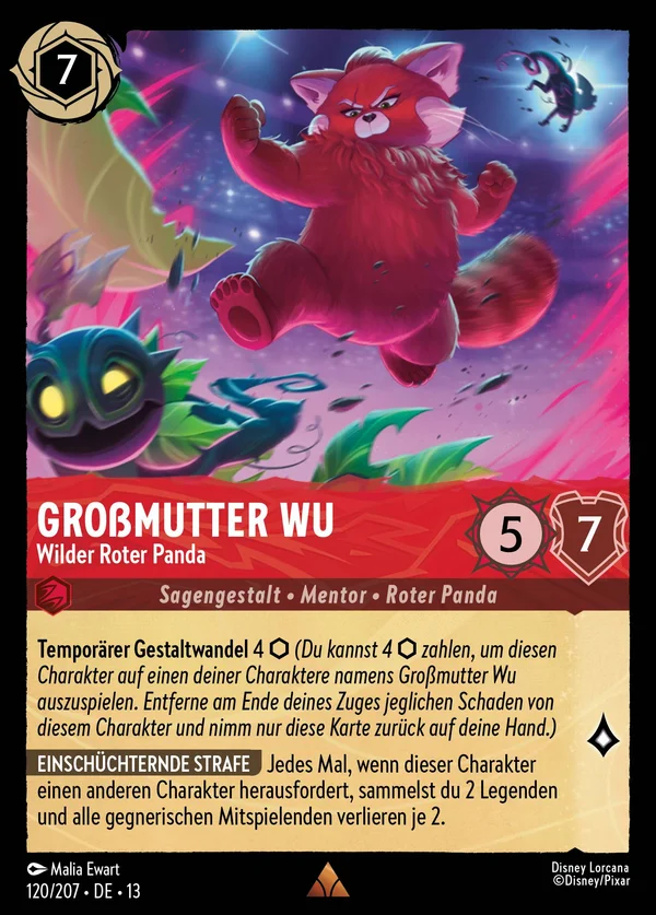 Großmutter Wu - Wilder Roter Panda — Disney Lorcana Charakter card from Attack of the Vine!