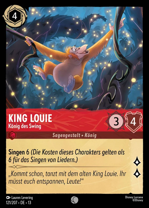 King Louie - König des Swing — Disney Lorcana Charakter card from Attack of the Vine!
