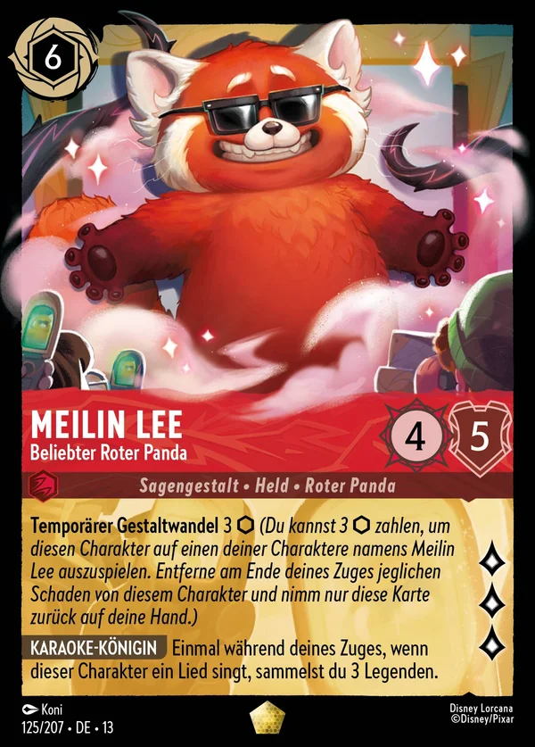 Meilin Lee - Beliebter Roter Panda — Disney Lorcana Charakter card from Attack of the Vine!