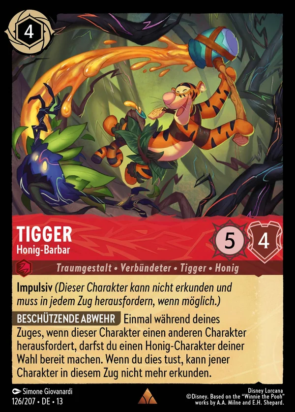 Tigger - Honig-Barbar — Disney Lorcana Charakter card from Attack of the Vine!