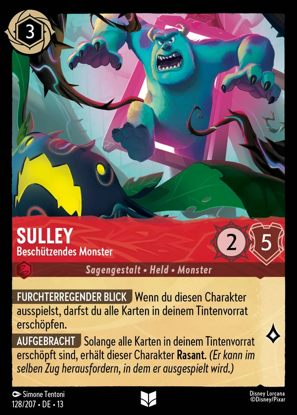 Sulley - Beschützendes Monster — Disney Lorcana Charakter card from Attack of the Vine!