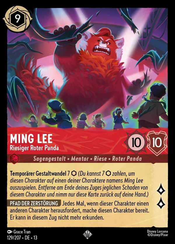 Ming Lee - Riesiger Roter Panda — Disney Lorcana Charakter card from Attack of the Vine!