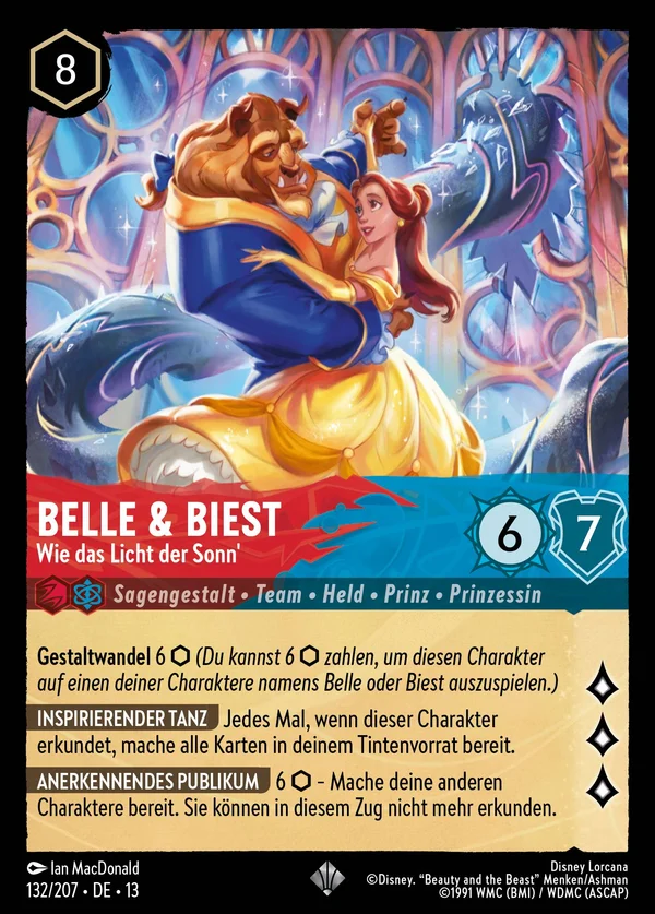 Belle & Biest - Wie das Licht der Sonn' — Disney Lorcana Charakter card from Attack of the Vine!