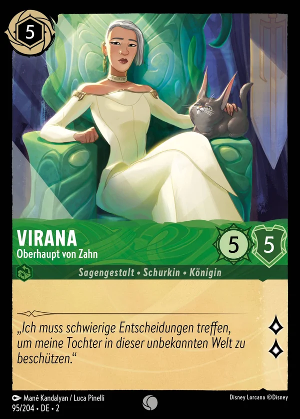 Virana - Oberhaupt von Zahn — Disney Lorcana Charakter card from Rise of the Floodborn