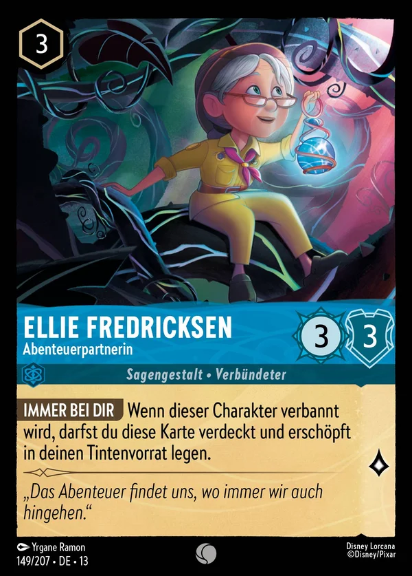 Ellie Fredricksen - Abenteuerpartnerin — Disney Lorcana Charakter card from Attack of the Vine!