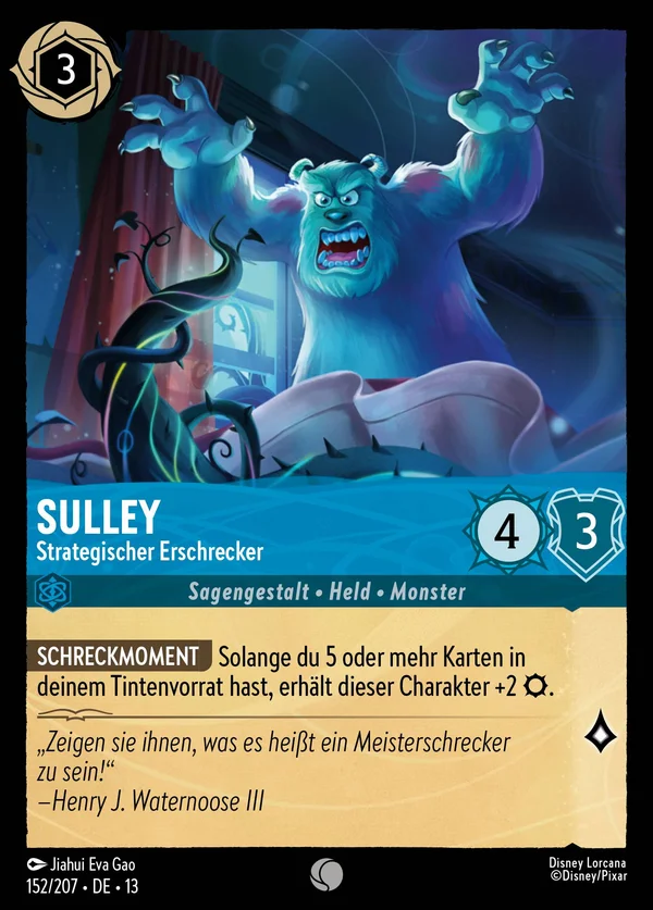 Sulley - Strategischer Erschrecker — Disney Lorcana Charakter card from Attack of the Vine!