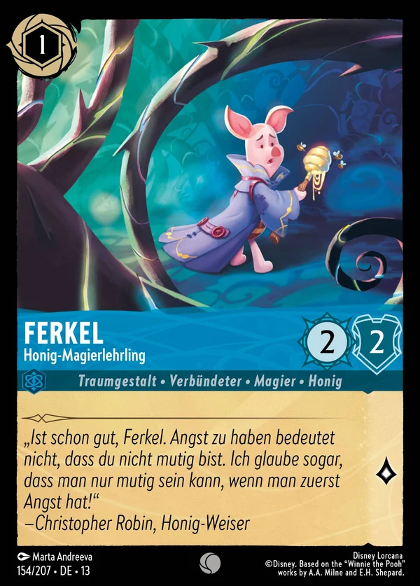 Ferkel - Honig-Magierlehrling — Disney Lorcana Charakter card from Attack of the Vine!