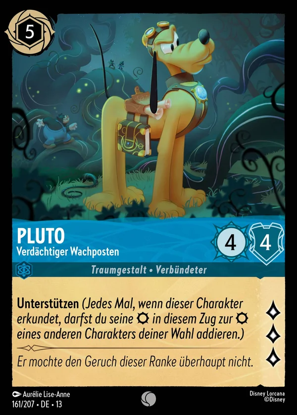 Pluto - Verdächtiger Wachposten — Disney Lorcana Charakter card from Attack of the Vine!