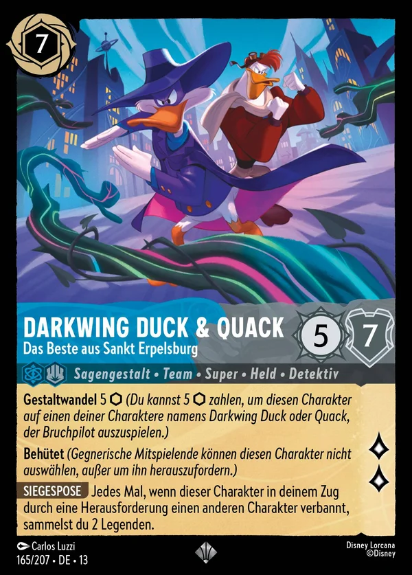 Darkwing Duck & Quack - Das Beste aus Sankt Erpelsburg — Disney Lorcana Charakter card from Attack of the Vine!