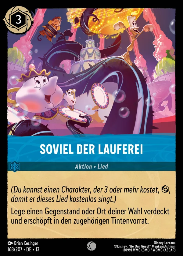 Soviel der Lauferei — Disney Lorcana Aktion card from Attack of the Vine!