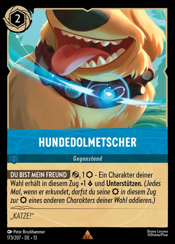 Hundedolmetscher — Disney Lorcana Gegenstand card from Attack of the Vine!