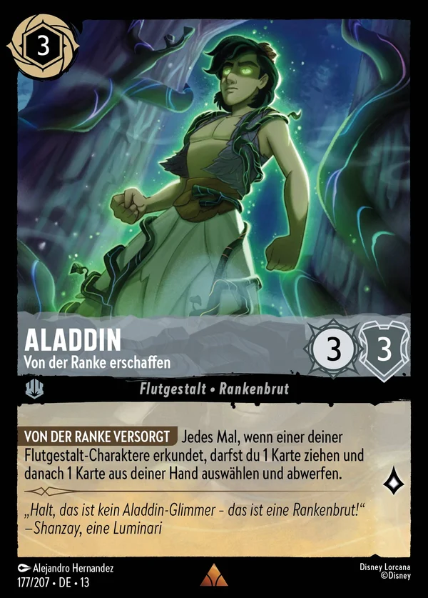 Aladdin - Von der Ranke erschaffen — Disney Lorcana Charakter card from Attack of the Vine!