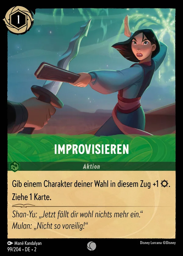 Improvisieren — Disney Lorcana Aktion card from Rise of the Floodborn