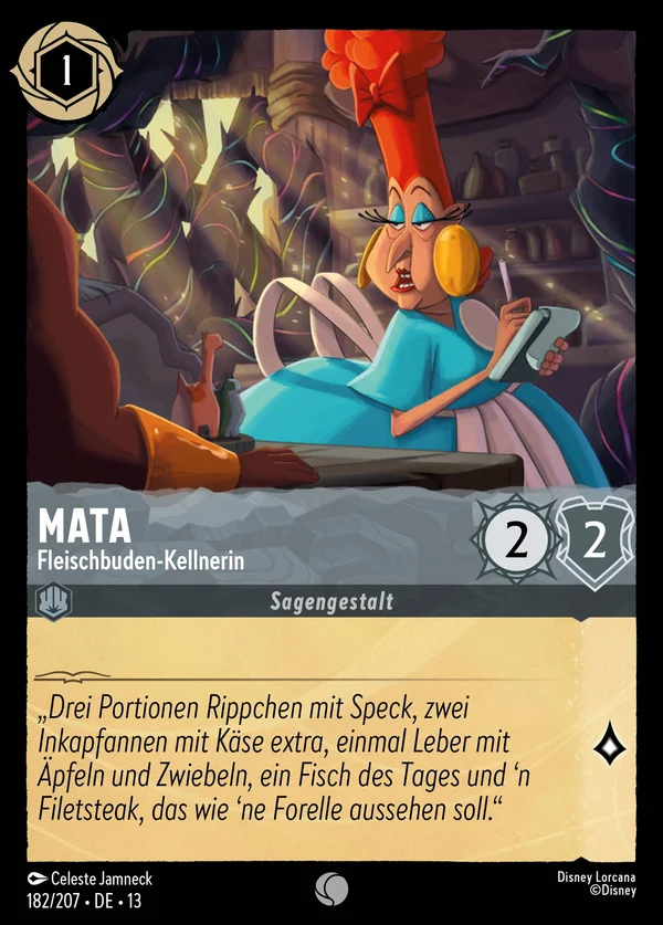 Mata - Fleischbuden-Kellnerin — Disney Lorcana Charakter card from Attack of the Vine!