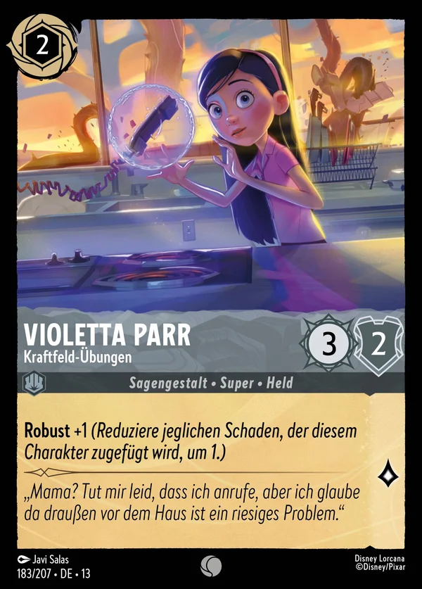 Violetta Parr - Kraftfeld-Übungen — Disney Lorcana Charakter card from Attack of the Vine!