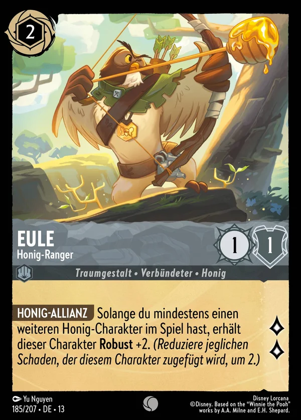 Eule - Honig-Ranger — Disney Lorcana Charakter card from Attack of the Vine!