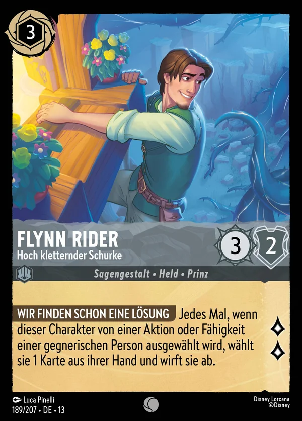 Flynn Rider - Hoch kletternder Schurke — Disney Lorcana Charakter card from Attack of the Vine!